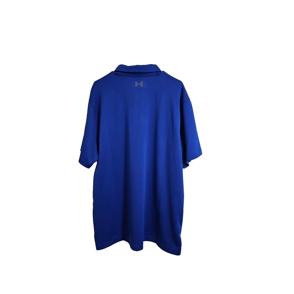 Under Armour Polo Shirt Mens 2XL Cobalt Blue Casual Minimalist Collared Soft - Picture 6 of 6